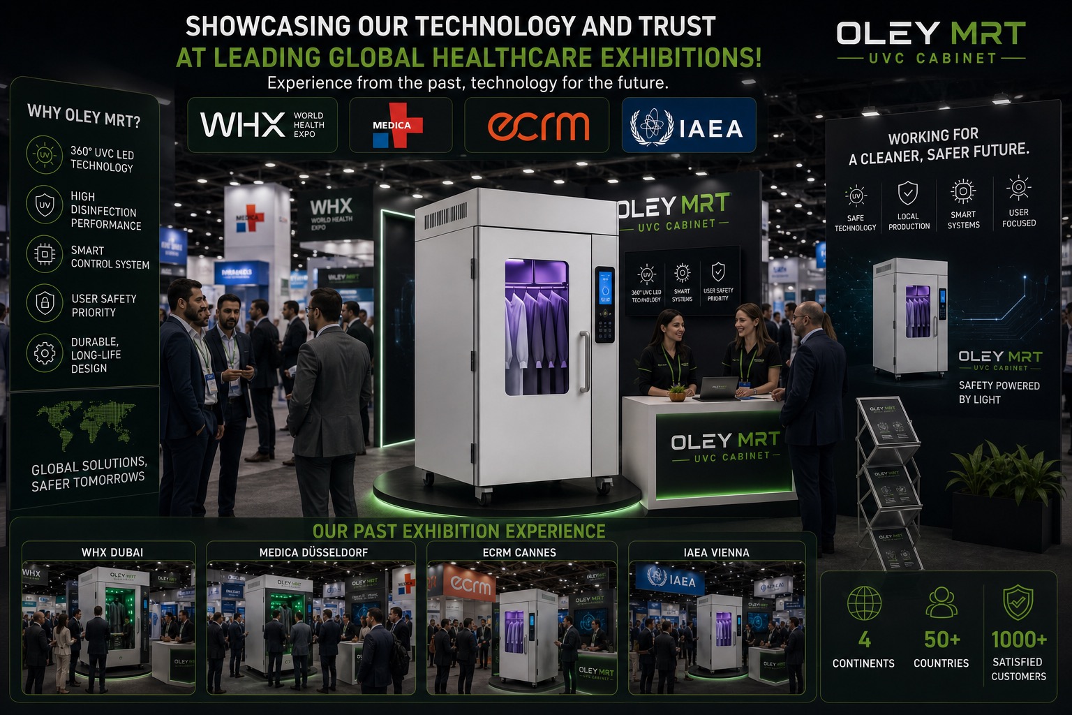 OLEY MRT UVC disinfection cabinet trade fair image