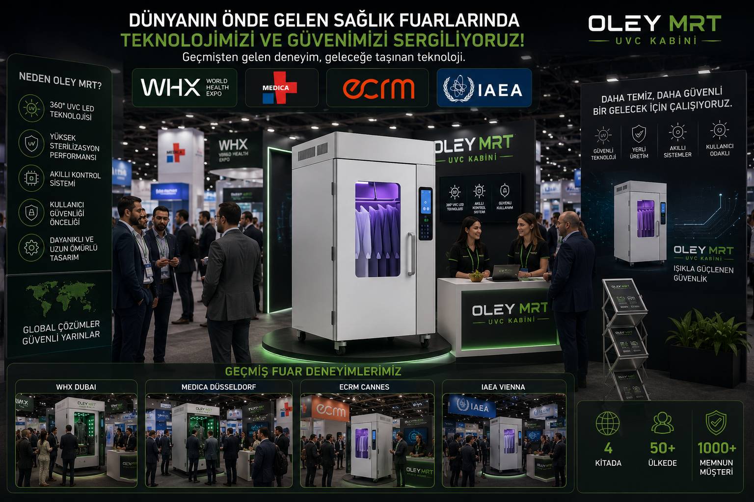 OLEY MRT UVC dezenfeksiyon kabini fuar tanıtım görseli